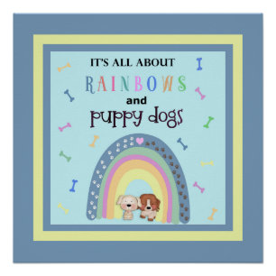 Alles over Regenbogen en Puppies Perfect Poster