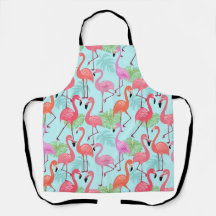Alles over roze flamingo Apron Retro Cute
