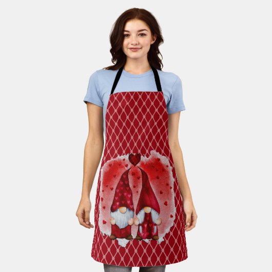 Alles-over roze op het Schort van Gnome Kitchen me (Gedragen)