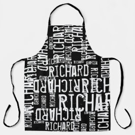 Alles-over Schort van de Druk met naam