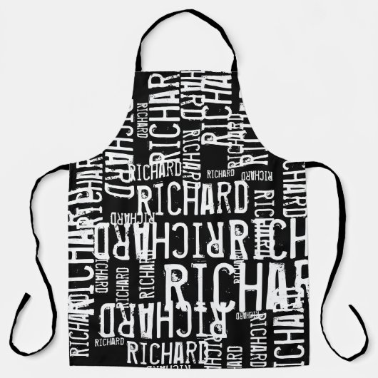 Alles-over Schort van de Druk met naam (Voorkant)