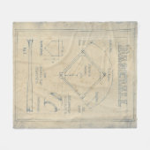 Alles over spel - honkbal fleece deken (Voorkant (Horizontaal))