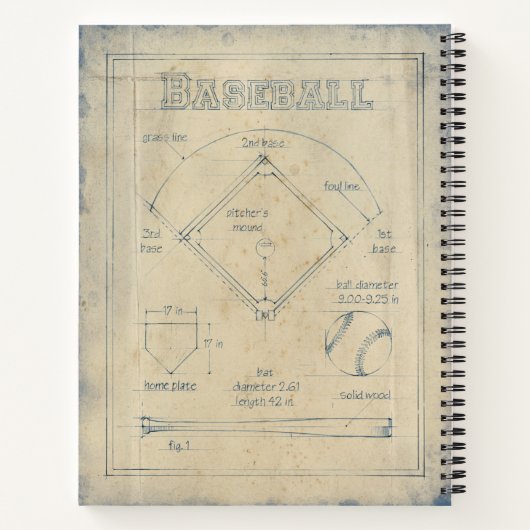 Alles over spel - honkbal notitieboek (Achterkant)