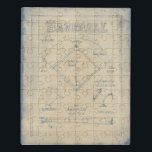 Alles over spel - honkbal puzzel<br><div class="desc">Alles over het spel I" door Ethan Harper. Biedt een blauwdruk-achtig ontwerp van honkbalelementen.</div>