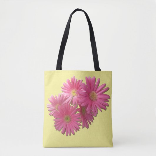 Alles-over Tas - donkerroze Gerbera Daisies (Voorkant)