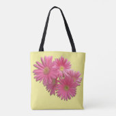 Alles-over Tas - donkerroze Gerbera Daisies (Achterkant)