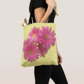 Alles-over Tas - donkerroze Gerbera Daisies (Dichtbij)