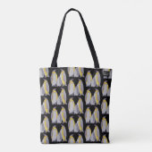 Alles-over Tas - Penguin Familie (patroon zwart) (Achterkant)