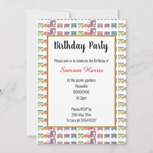 Alles over treinen op zaterdag kaart (Voorkant)