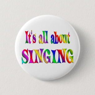 Alles over zingen ronde button 5,7 cm