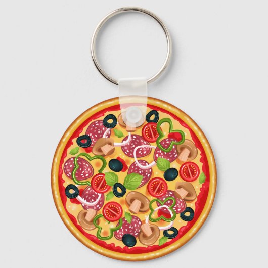 Alles Pizza Sleutelhanger (Voorkant)
