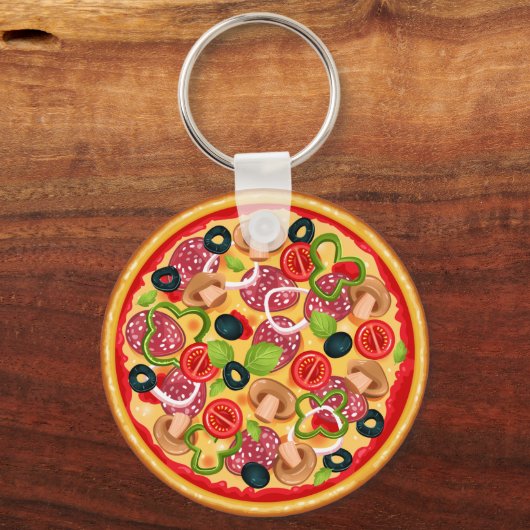 Alles Pizza Sleutelhanger (Voorkant)