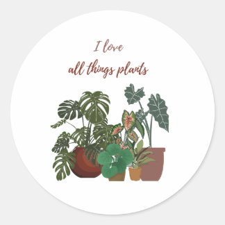 alles planten ronde sticker