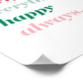 Alles prettig voor altijd kerstfeest poster (Hoek)