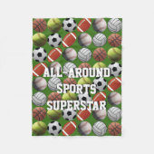 Alles rond Sportsuperster Fleece Deken (Voorkant)