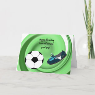 Alles Ronde Goede Gast Voetbal Sport Verjaardagska Kaart