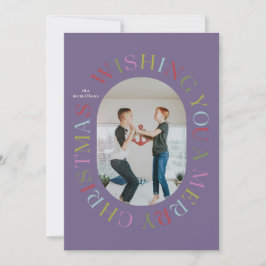 Alles rondom Vrolijk Kerstfeest Kleurrijke Fotokaa Kaart