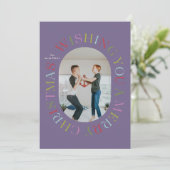 Alles rondom Vrolijk Kerstfeest Kleurrijke Fotokaa Kaart (Staand voorkant)