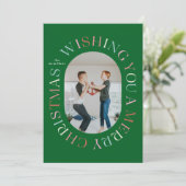 Alles rondom Vrolijk Kerstfeest Kleurrijke Fotokaa Kaart (Staand voorkant)