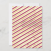 Alles-rood en -gouden stripper feestdagenkaart (Achterkant)