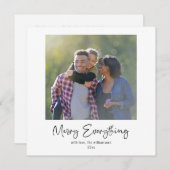 Alles samenvoegen Calligrafie Aangepaste foto QR-c Feestdagenkaart (Voorkant / Achterkant)