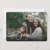 Alles samenvoegen Klassiek script Moderne foto Feestdagenkaart (Voorkant)