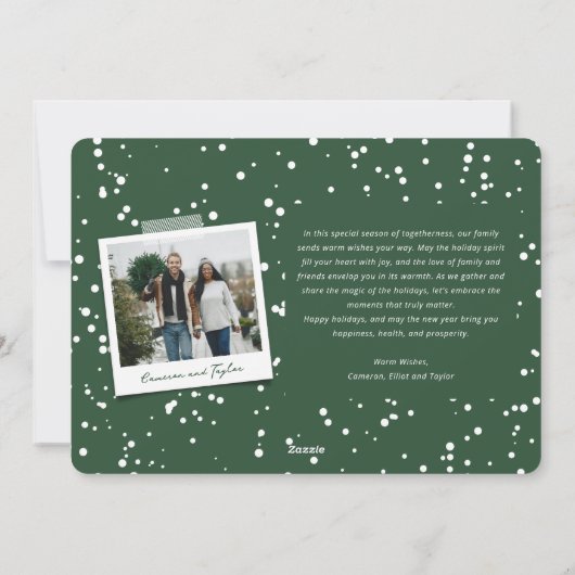 Alles samenvoegen Klassiek script Moderne foto Feestdagenkaart (Achterkant)