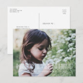 Alles samenvoegen Kunstdeco-scriptfoto Feestdagenkaart (Voorkant / Achterkant)