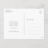 Alles samenvoegen Kunstdeco-scriptfoto Feestdagenkaart (Achterkant)