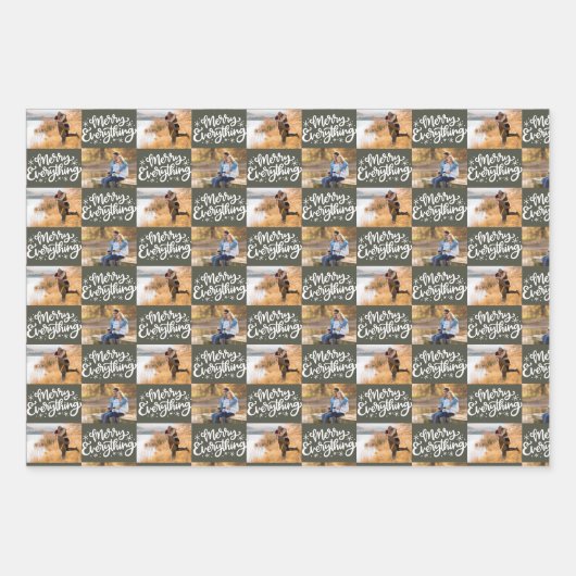 Alles samenvoegen Script Checkerboard 6 Fotoset Inpakpapier Vel (Voorkant 3)