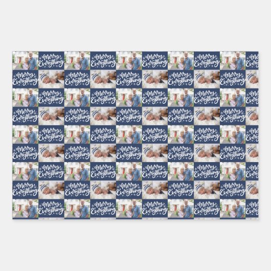 Alles samenvoegen Script Checkerboard 6 Fotoset Inpakpapier Vel (Voorkant)