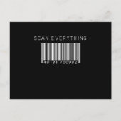 Alles scannen met streepjescode grafisch ontwerp v briefkaart (Voorkant)