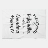 Alles smaakt beter als oma het mam maakt theedoek (Horizontaal)