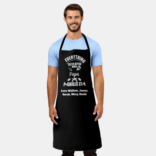 Alles smaakt beter als papa het grilt schort (Gedragen)