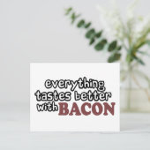 alles smaakt beter bacon briefkaart (Staand voorkant)