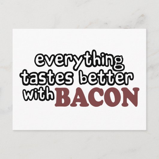 alles smaakt beter bacon briefkaart (Voorkant)