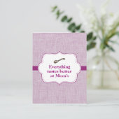 Alles smaakt beter briefkaart (Staand voorkant)