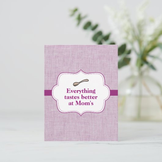 Alles smaakt beter briefkaart (Staand voorkant)