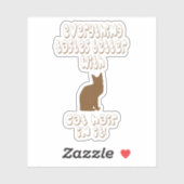 Alles smaakt beter met kat haar erin! sticker (Vel)
