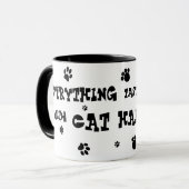 alles smaakt beter met mok van kattenhaar ! (Voorkant links)