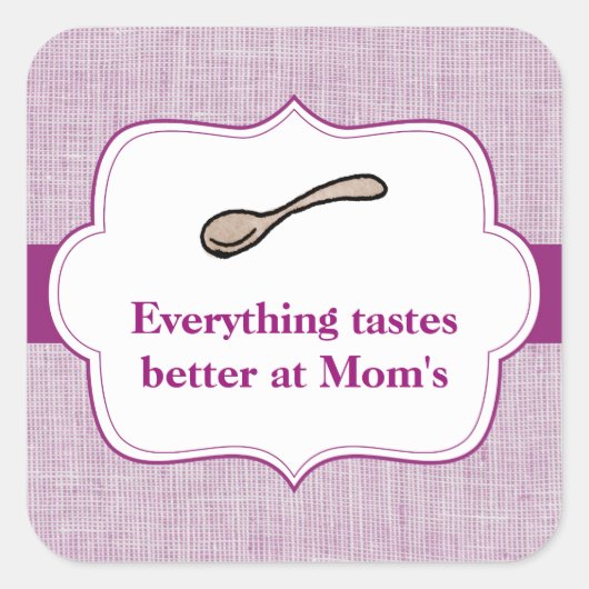 Alles smaakt beter vierkante sticker (Voorkant)