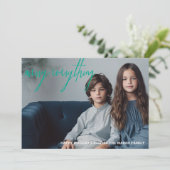 Alles smeken - Volledige foto met funky Chevrons Feestdagenkaart (Staand voorkant)