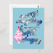 Alles smeuïg en altijd fijn - Roze structuur Briefkaart (Voorkant / Achterkant)