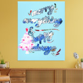 Alles smeuïg en altijd fijn - Roze structuur Canvas Afdruk (Insitu (Woonkamer))