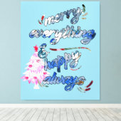 Alles smeuïg en altijd fijn - Roze structuur Canvas Afdruk (Insitu (Houten vloer))