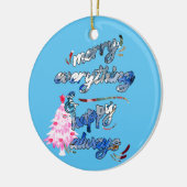 Alles smeuïg en altijd fijn - Roze structuur Keramisch Ornament (Links)