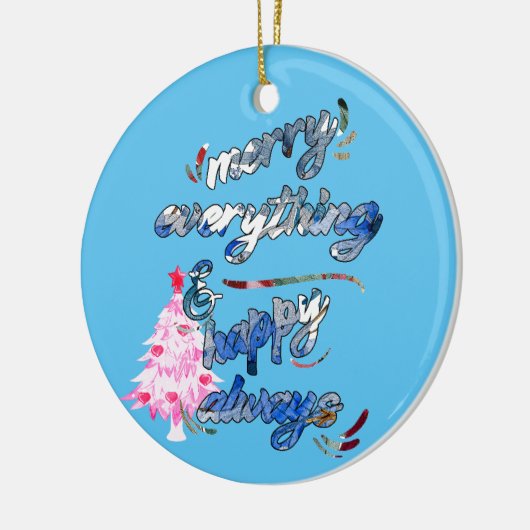 Alles smeuïg en altijd fijn - Roze structuur Keramisch Ornament (Links)