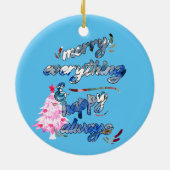 Alles smeuïg en altijd fijn - Roze structuur Keramisch Ornament (Achterkant)