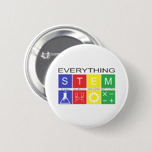 Alles - STAM - Zwarte tekst Ronde Button 5,7 Cm (Voorkant /achterkant)