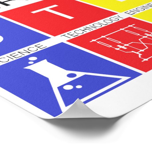 Alles STEM-Poster met zwarte tekst Poster (Hoek)